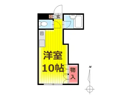 フローリア文教(ワンルーム/1階)の間取り写真