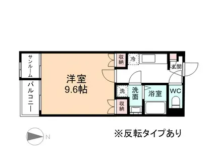 メゾンK& X(1K/1階)の間取り写真