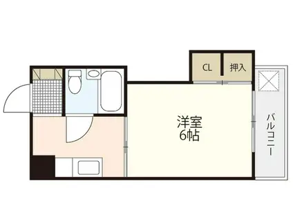 N428BD(1K/2階)の間取り写真