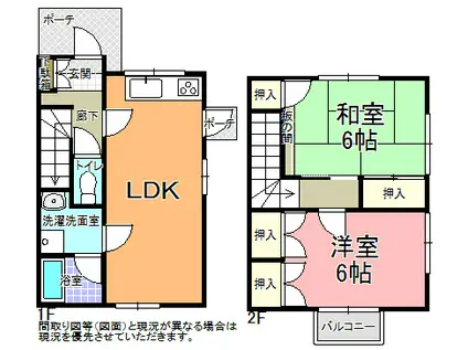 メゾニティ・梅ヶ丘 GJ棟(2LDK/1階)の間取り写真