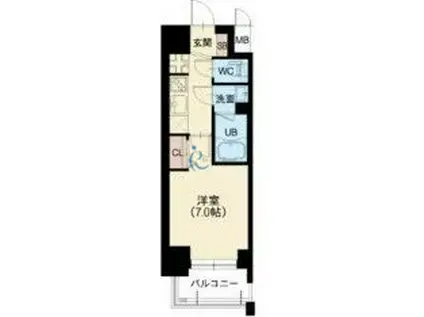 DOUBLE NINE RESIDENCE TENNOJIMINAMI(1K/2階)の間取り写真