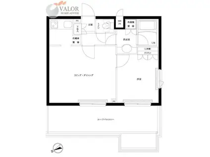 ルーブル南馬込六番館(1LDK/5階)の間取り写真