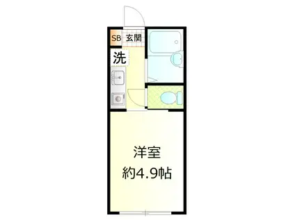 ベレッツァ (1K/2階)の間取り写真