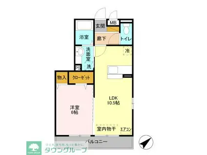 プレ・ド・ラ・ガールせんげん台(1LDK/3階)の間取り写真