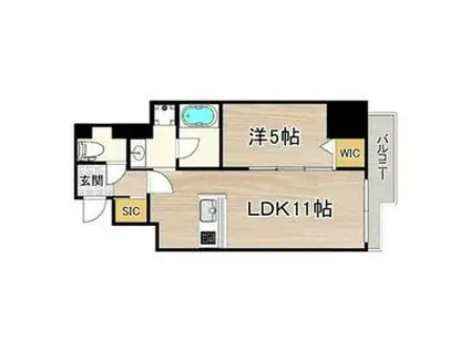 フェルザ福島(1LDK/3階)の間取り写真