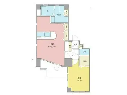 LIEBEN-COURT(1LDK/2階)の間取り写真