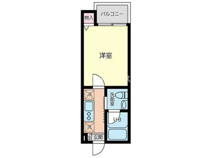 ノースグリーン大久保(1K/2階)の間取り写真