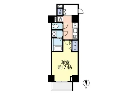 グランヴァン深川木場(1K/4階)の間取り写真
