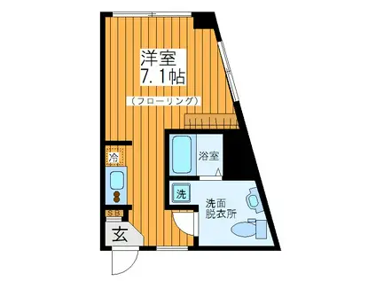 LUNA CRESCENTE GAKUGEIDAIGAKUルーナクレ(ワンルーム/4階)の間取り写真