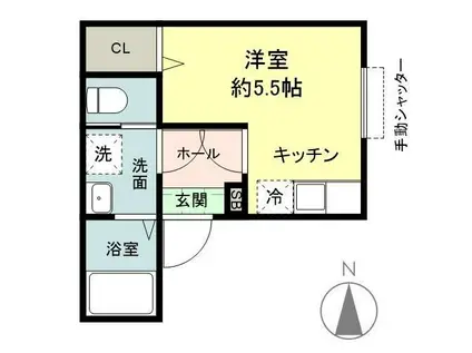 シアナ大成(ワンルーム/3階)の間取り写真