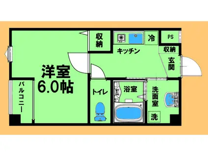 TNTビル(1K/2階)の間取り写真