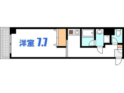 センテニアル東平塚(1K/10階)の間取り写真