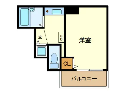 シティライフプレサンス新大阪(ワンルーム/9階)の間取り写真