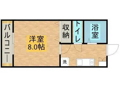 ウィズステージさくら(1K/2階)の間取り写真