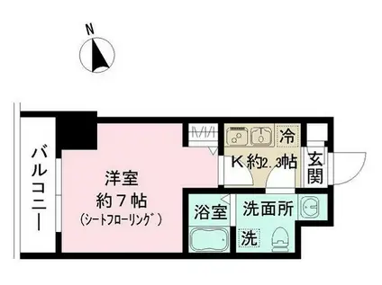 N-STAGE金沢文庫II(1K/4階)の間取り写真