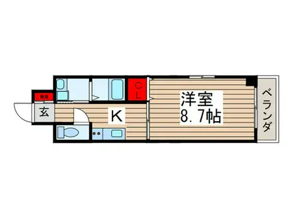 MS-GON(1K/3階)の間取り写真