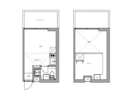 是空NAMBA NISHI(ワンルーム/8階)の間取り写真