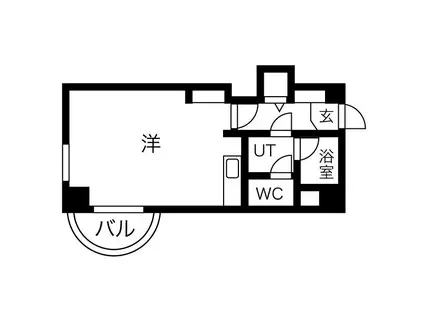 ビッグバーンズマンションN11(ワンルーム/8階)の間取り写真