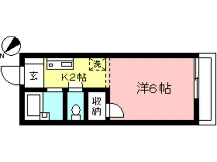 アーバンヒル(1K/1階)の間取り写真