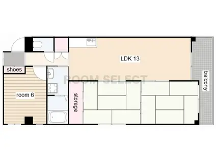 ハイツ太陽 B棟(3LDK/2階)の間取り写真