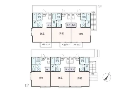 フィオーレ平塚公所(1K/1階)の間取り写真