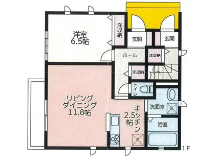 グロースラヴィーン2番館(1LDK/1階)の間取り写真