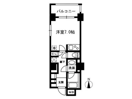 レジディア中落合(ワンルーム/3階)の間取り写真