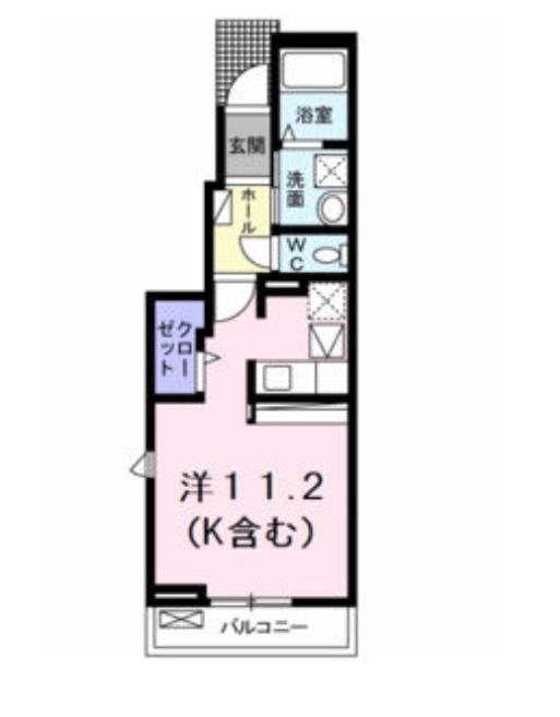 OWLCOURT(ワンルーム/1階)の間取り写真