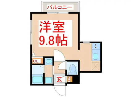 REIM東谷山(ワンルーム/3階)の間取り写真