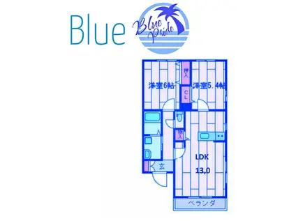 エグゼ湘南(2LDK/3階)の間取り写真