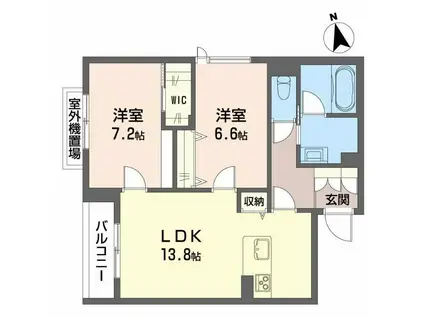 シャーメゾン ルモラ(2LDK/3階)の間取り写真