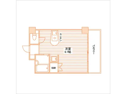 アートタウン弓之町(ワンルーム/7階)の間取り写真