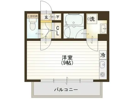 ジュビナ(ワンルーム/6階)の間取り写真