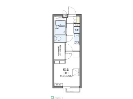 レオパレスエプレ(1K/1階)の間取り写真