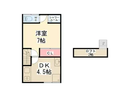 TAKIYAMA APARTMENT(ワンルーム/2階)の間取り写真