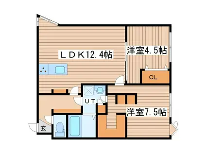 レプニーズ ザ・レジデンス二十四軒 セカンド(2LDK/3階)の間取り写真