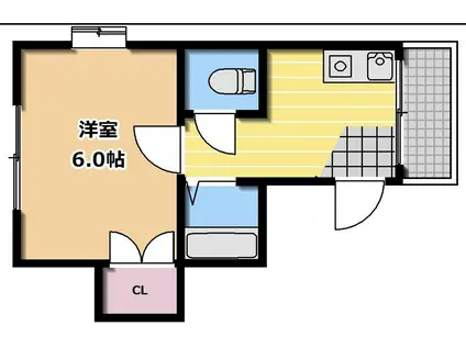 サン・パーク(1K/3階)の間取り写真