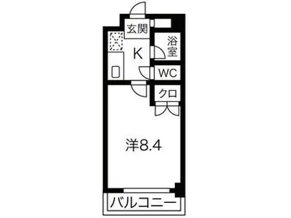 シティライフ打越(1K/3階)の間取り写真