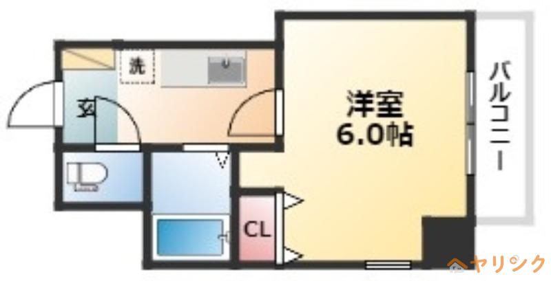 シエラ大曽根(1K/2階)の間取り写真