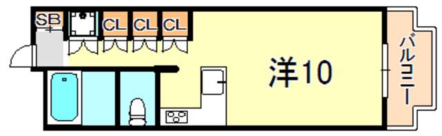 ラターブル西神戸(ワンルーム/4階)の間取り写真