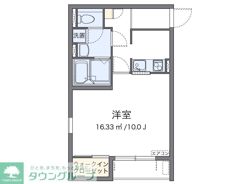 レオネクストトゥリーベル(1K/2階)の間取り写真