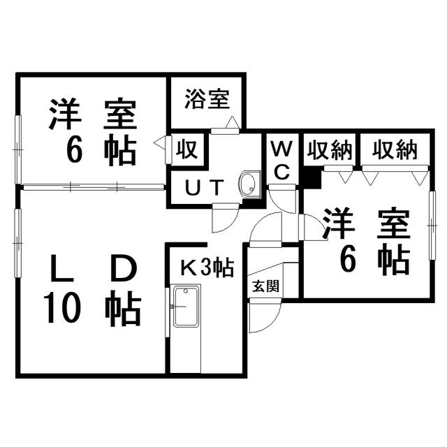 コーポブレーメン A館(2LDK/2階)の間取り写真