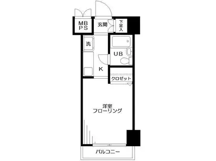 日神パレステージ目白(1K/4階)の間取り写真