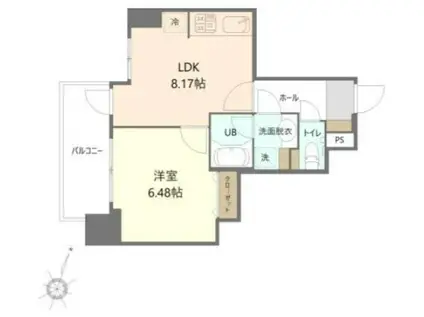 HOPE CITY 秋葉原 HOPE CITY 秋葉原(1LDK/6階)の間取り写真