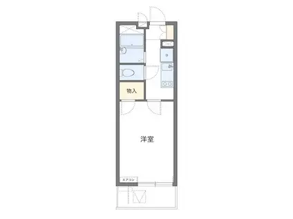 ヴァンルミエール(1K/2階)の間取り写真