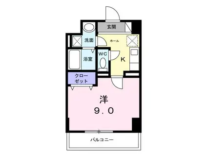 サニーレジデンス吉野II(1K/1階)の間取り写真