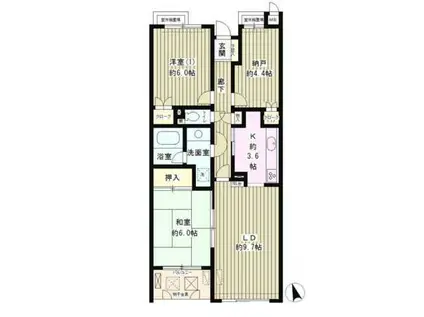 スクエア高円寺(3LDK/3階)の間取り写真