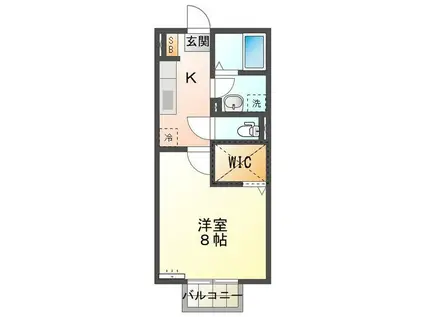 マーベラ利平治(1K/1階)の間取り写真