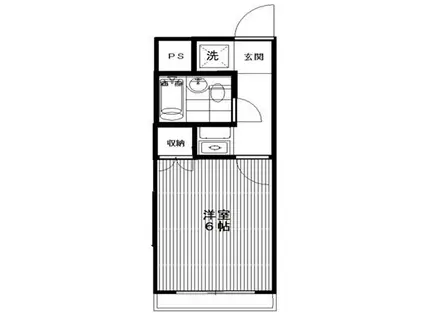 インプレストキワ(1K/3階)の間取り写真