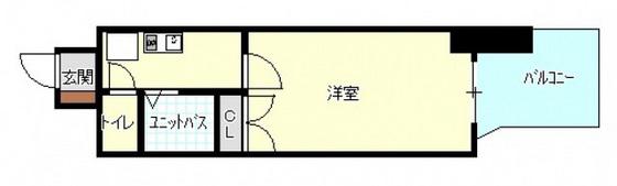 サンドエル東蟹屋(1K/9階)の間取り写真